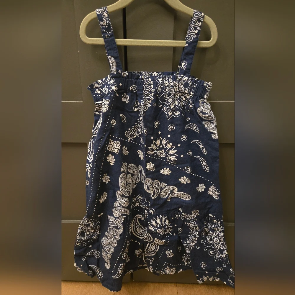 GAP Kids Navy Blue Paisley Dress